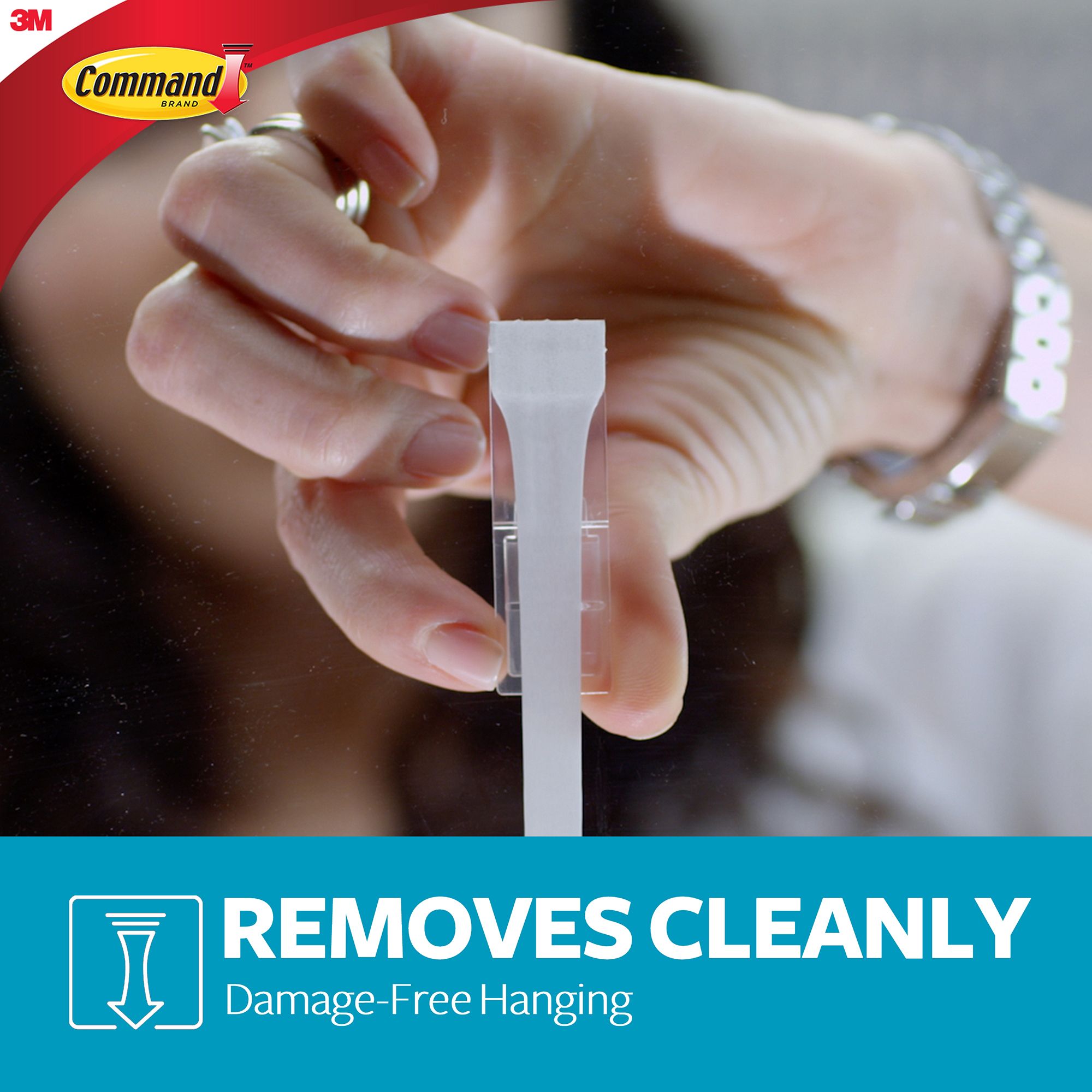 Command Bath Large Clear Towel Hook (Holds)2.2kg