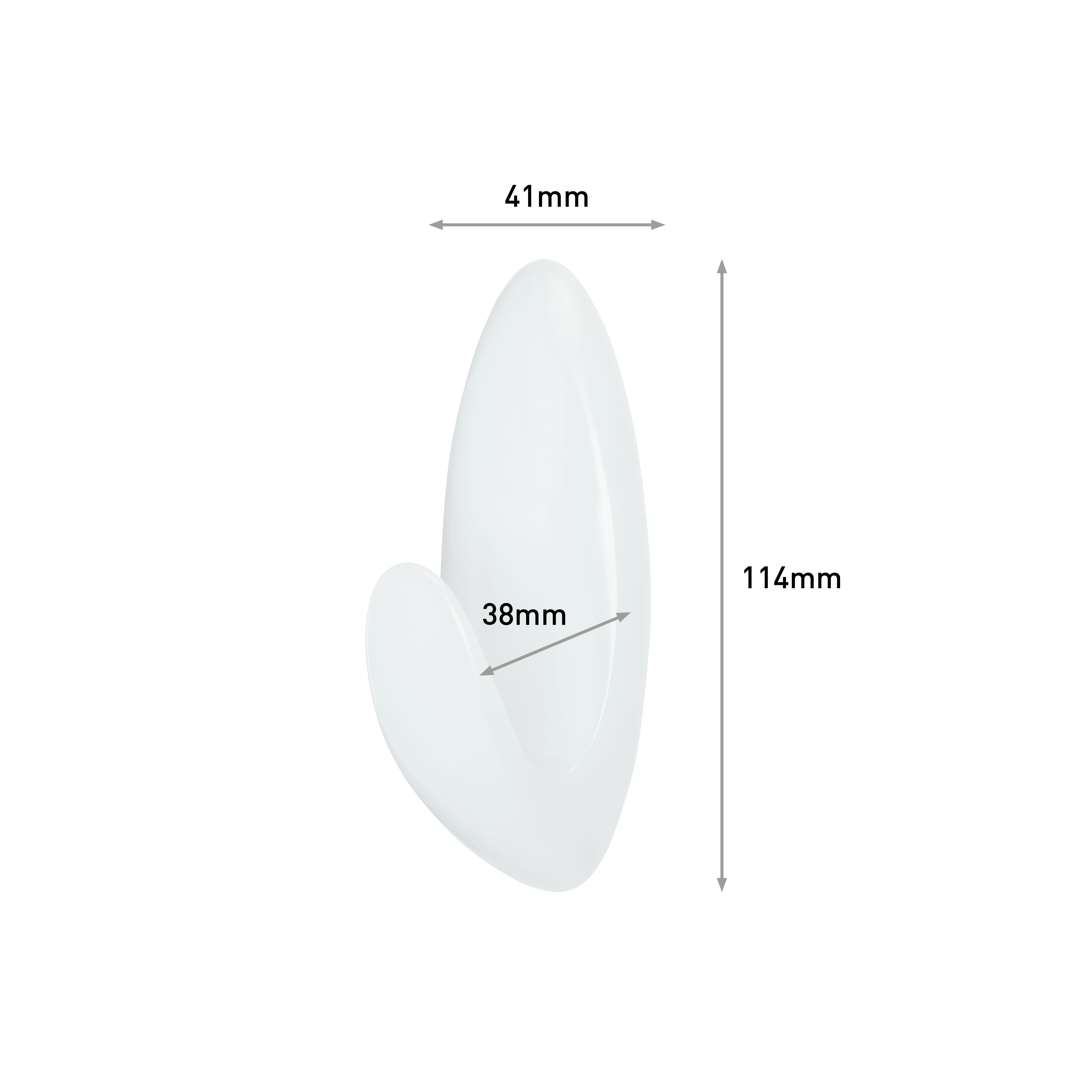Command Bath Large Clear Towel Hook (Holds)2.2kg