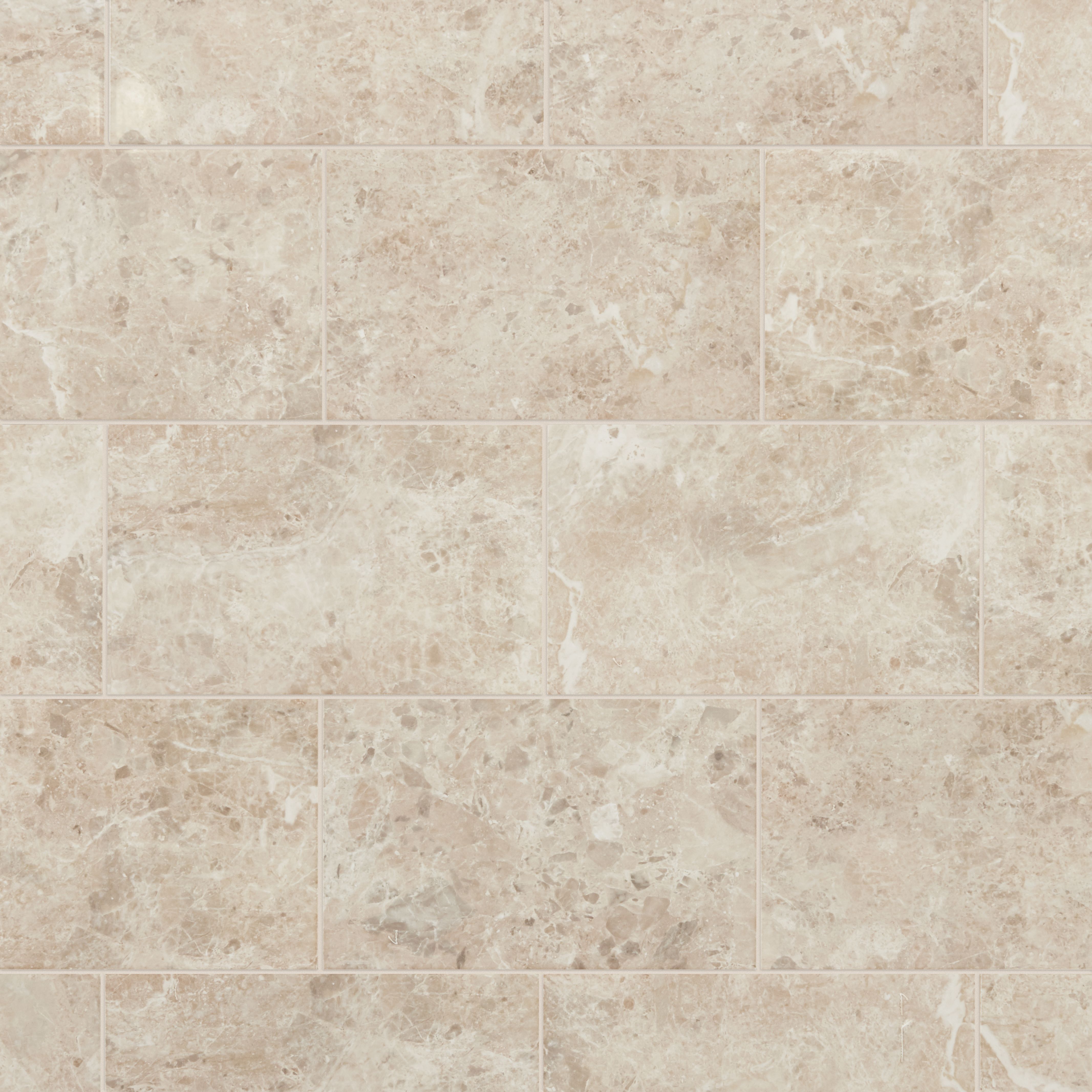 Commo Beige Gloss Flat Marble effect Ceramic Indoor Wall Tile, Pack of 10, (L)402.4mm (W)251.6mm