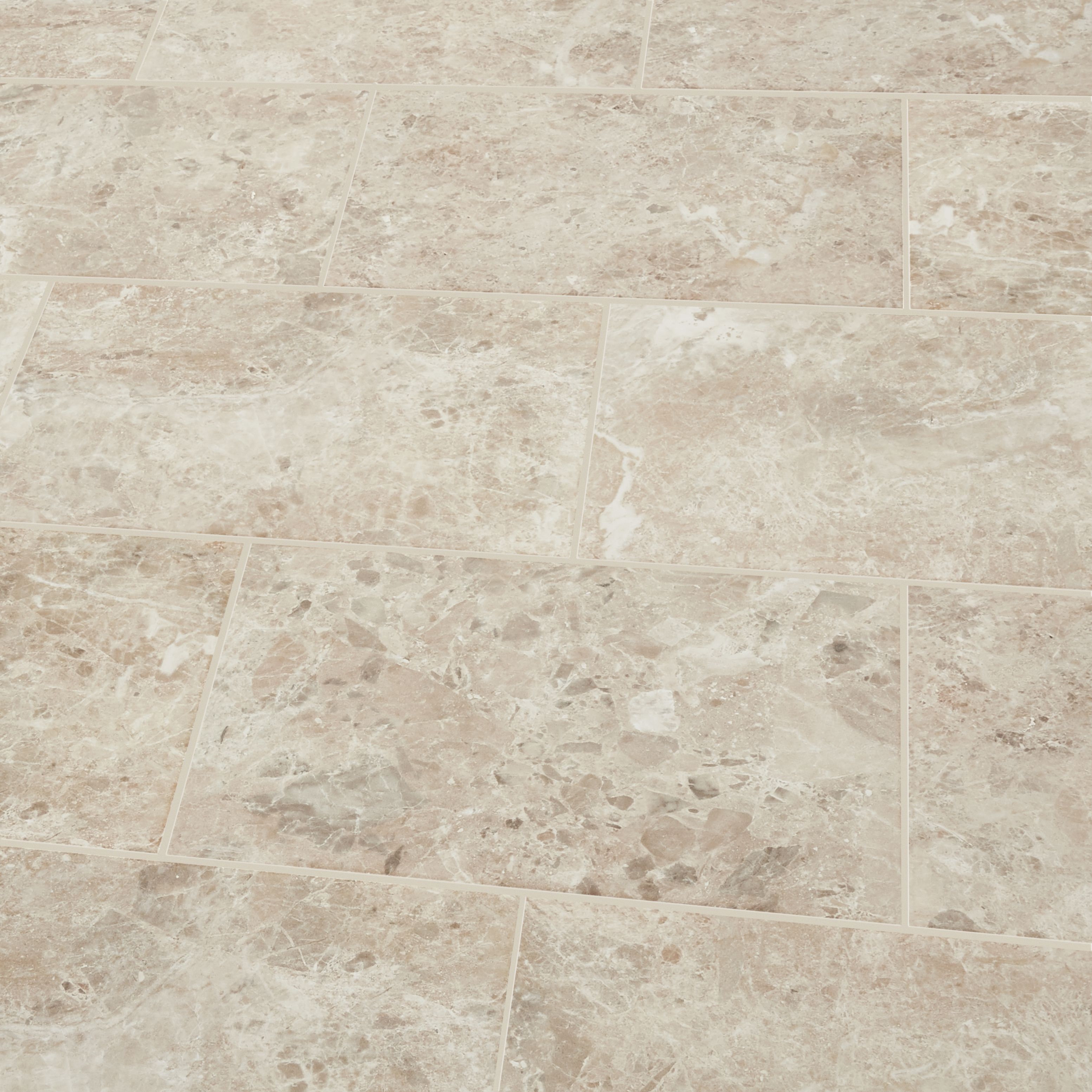 Commo Beige Gloss Flat Marble effect Ceramic Indoor Wall Tile, Pack of 10, (L)402.4mm (W)251.6mm