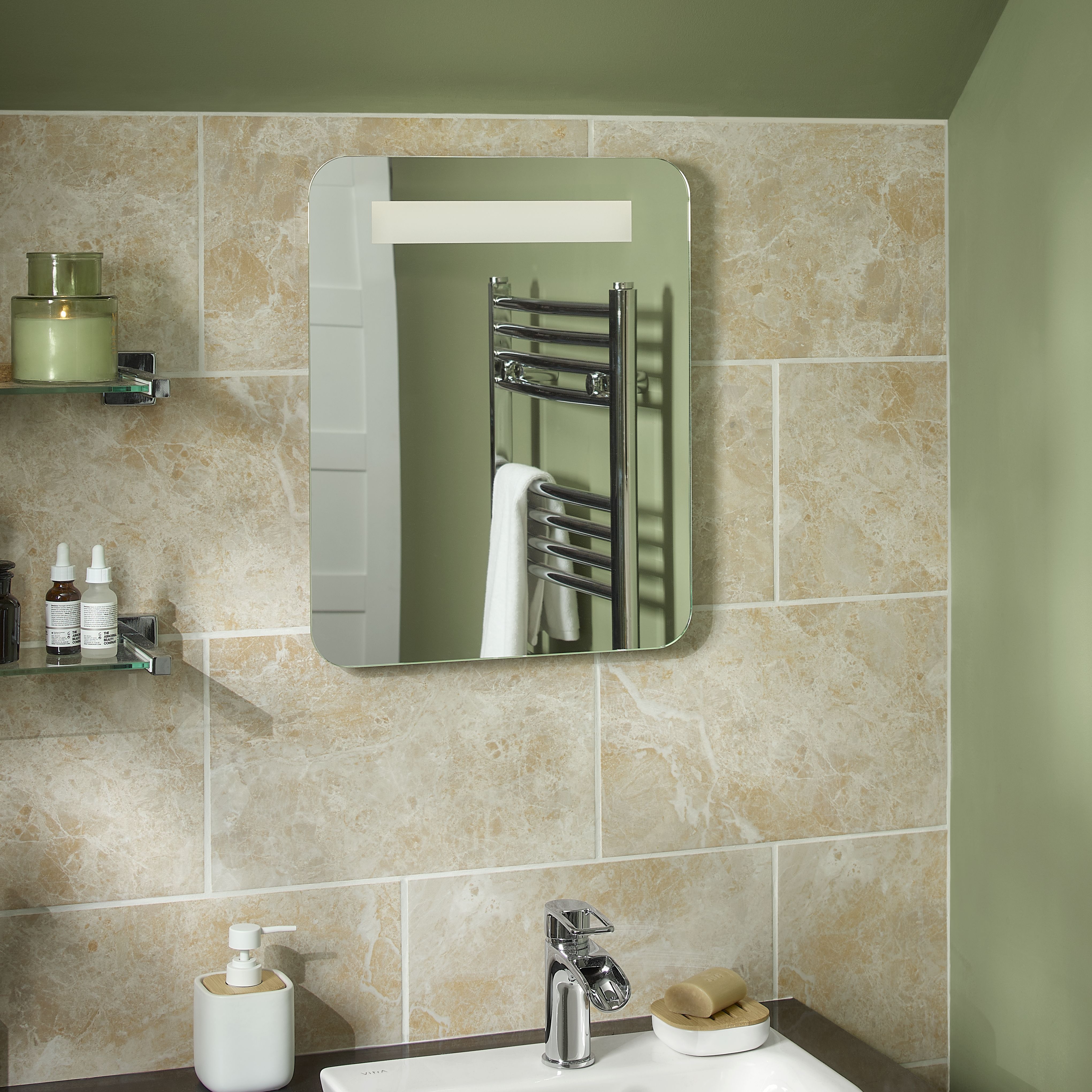 Commo Brown Gloss Flat Ceramic Indoor Wall Tile - 8