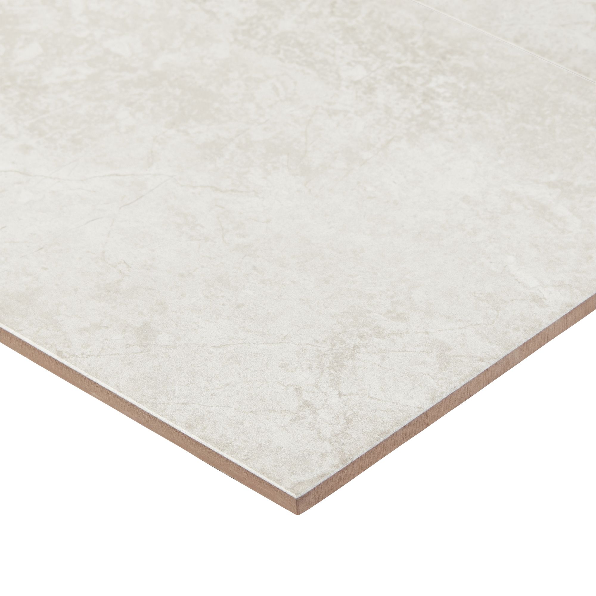 Commo White Gloss Stone effect Ceramic Wall Tile Sample