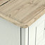 Como Grey oak effect 3 Drawer Ready assembled Bedside table (H)700mm (W)400mm (D)410mm