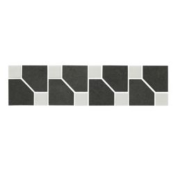 Comoey Black & white Natural stone Border tile, (L)320mm (W)80mm