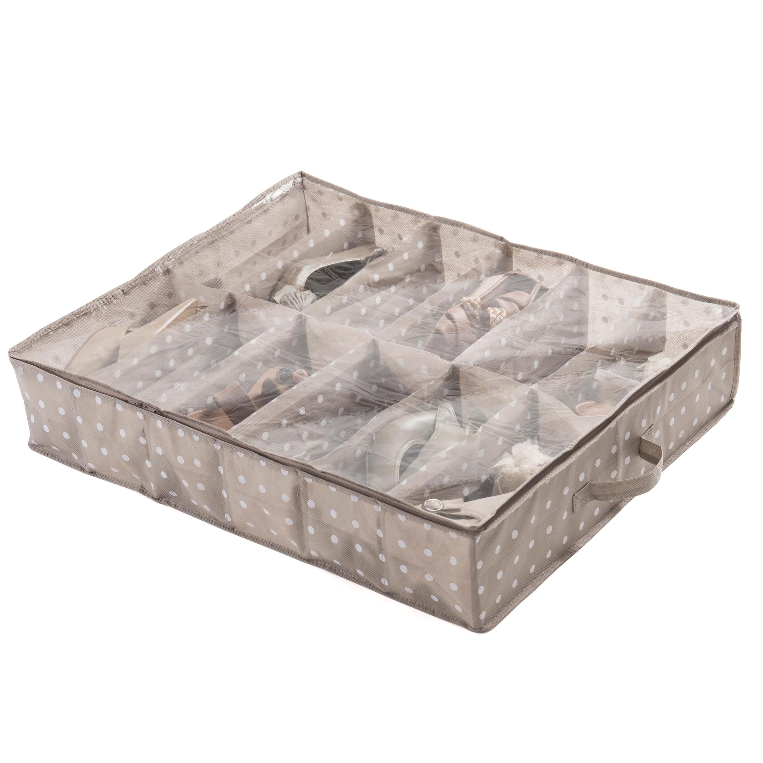 Compactor Home Rivoli Taupe 68L Foldable Shoe Storage bag (H)150mm (W ...
