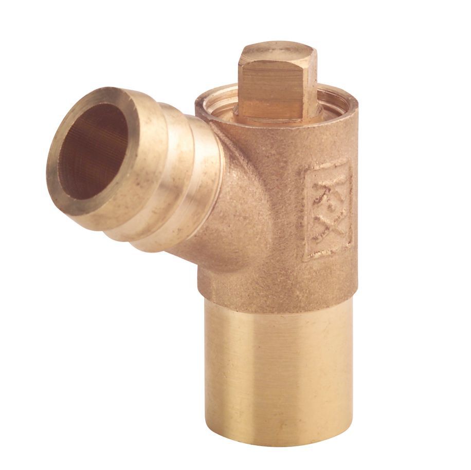 Compression Drain cock, (Dia)15mm DIY at B&Q