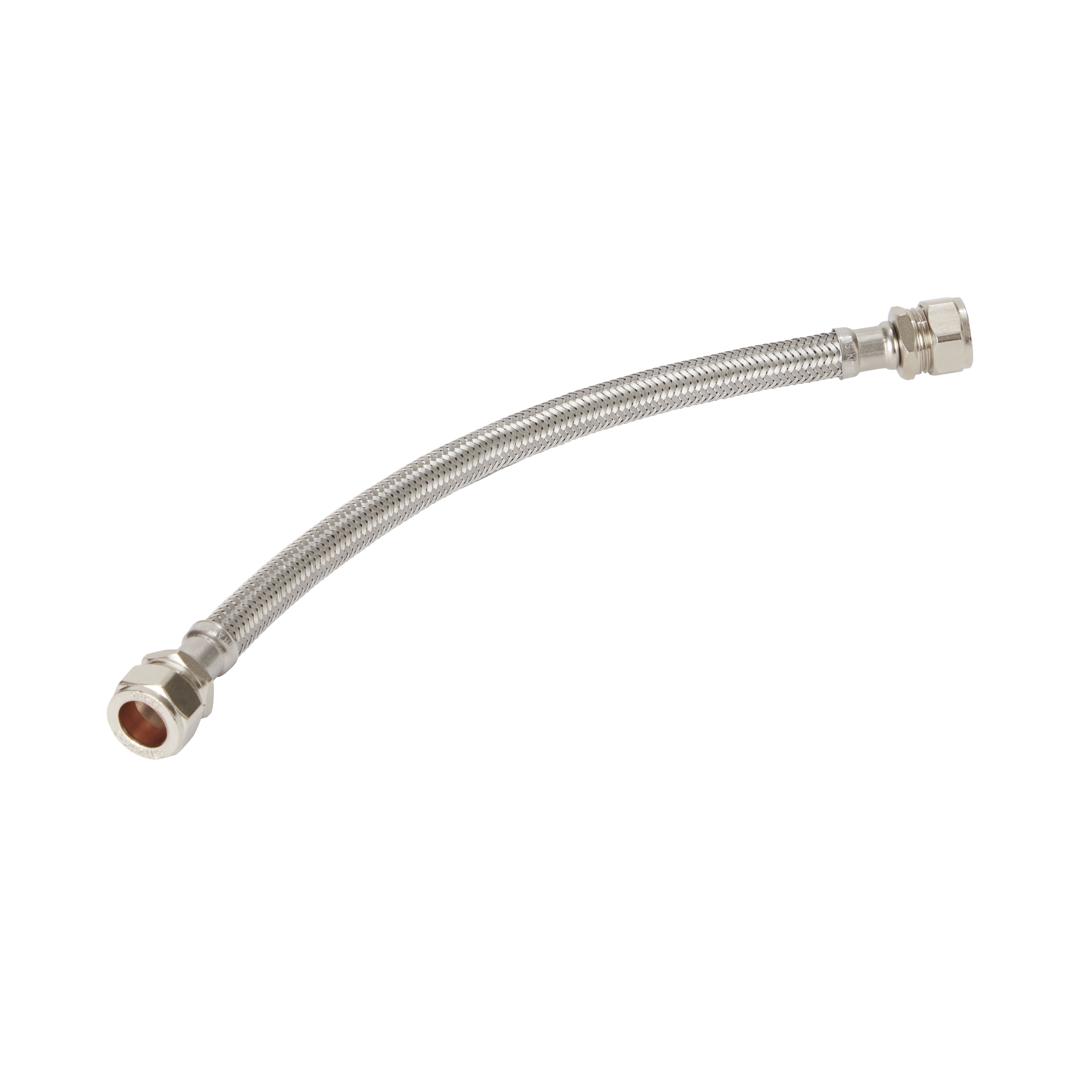 Compression Natural Flexible Hose 428207-WNP, (L)0.5m 10mm x (Dia)15mm