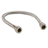Compression Stainless steel Flexible Hose 428207-WNP, (L)0.5m (Dia)15mm