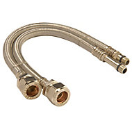 Compression Tap connector 15mm x 0.39" (L)300mm, Pack of 2