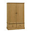 Compton Pine 2 Drawer Double Wardrobe (H)1850mm (W)1195mm (D)550mm