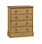 Compton Waxed Pine effect Pine 4 Drawer Chest of drawers (H)931mm (W)755mm (D)400mm