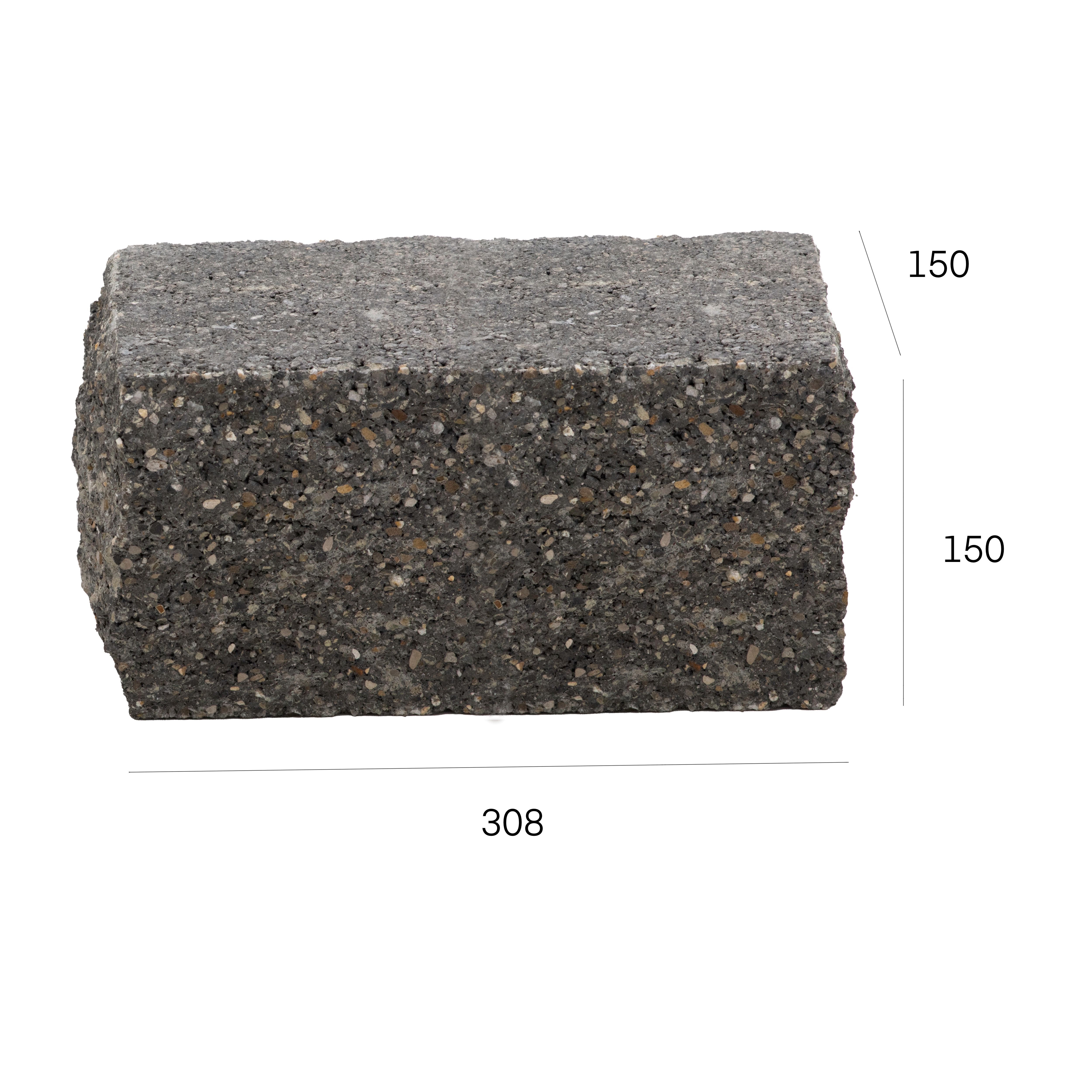 Connemara Raven white Single size Walling stone (L)308mm (H)150mm (T)150mm