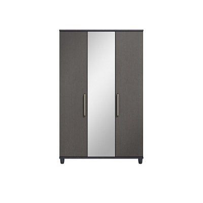 Consort Pandora Black & graphite Triple Wardrobe (H)1932mm (W)1200mm (D)558mm