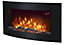 Contemporary 2kW Black Cast iron effect Electric Fire