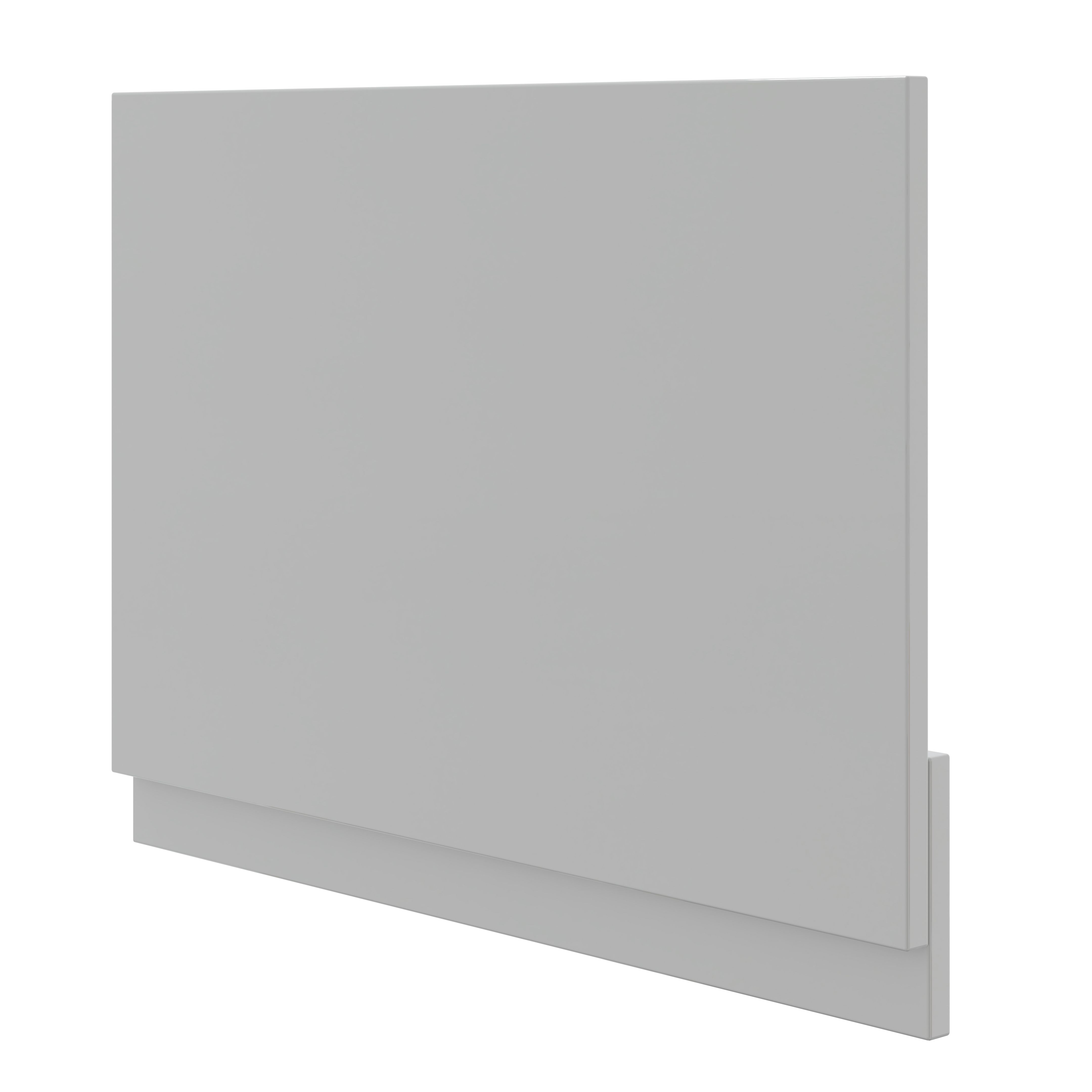 Contemporary Gloss Grey Rectangular End Bath panel (H)51cm (W)70cm