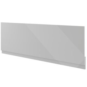 Contemporary Gloss Grey Rectangular Front Bath panel (H)51cm (W)170cm