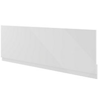 Contemporary Gloss White Rectangular Front Bath panel (H)47cm (W)170cm