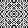 Contour Grecian Black & white Tile effect Textured Wallpaper