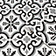 Contour Grecian Black & white Tile effect Textured Wallpaper