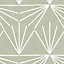 Contour Green Tile effect Tile Smooth Wallpaper