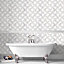 Contour Grey Marble marquetry Wallpaper