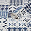 Contour Porches Blue Tile Wallpaper