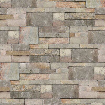 Contour Stone Sandstone brick Embossed Wallpaper
