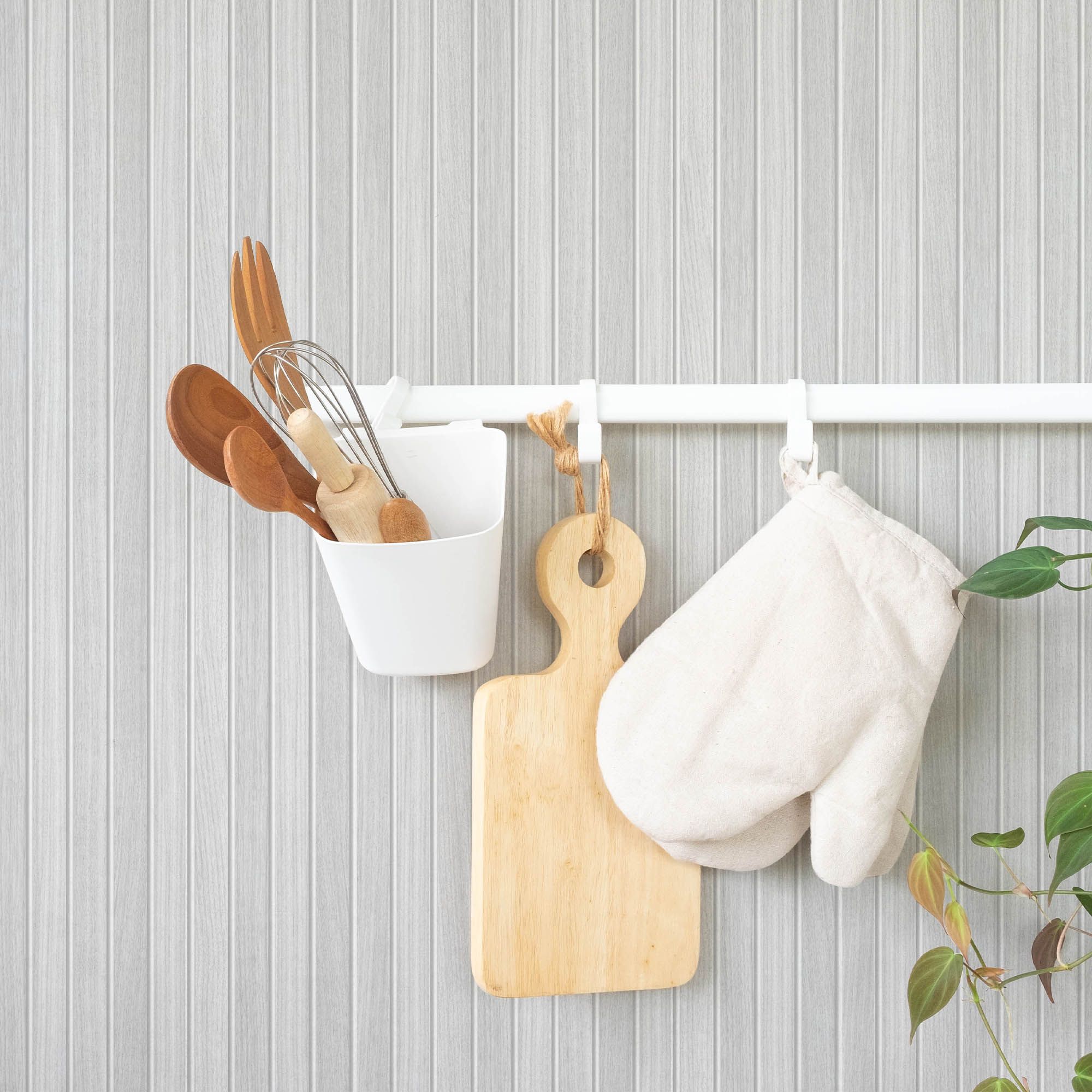 Contour White Panelled Smooth Wallpaper Sample