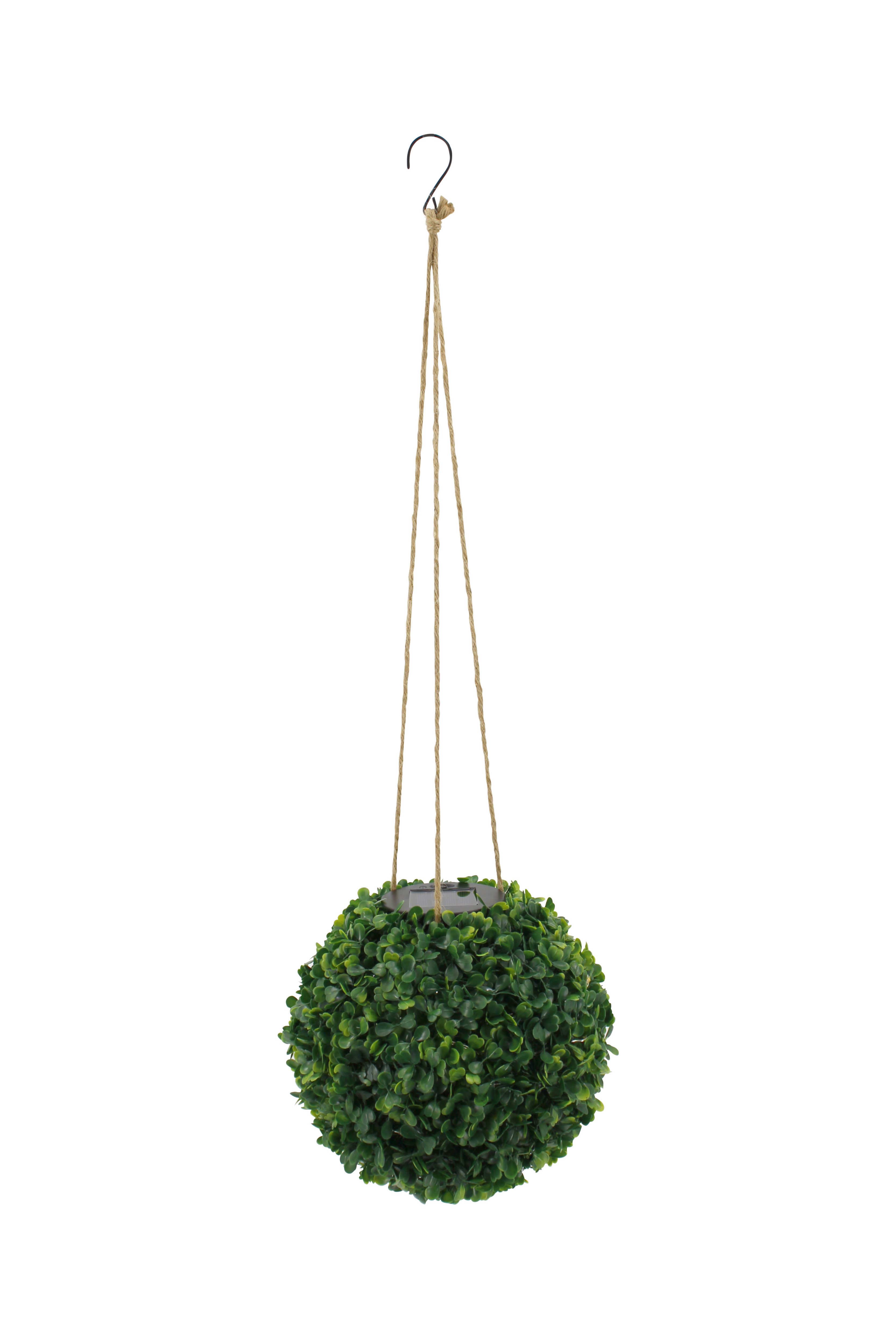 Coogee Green Topiary plastic grass ball Solar-powered Integrated LED Outdoor Pendant lamp