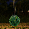 Coogee Green Topiary plastic grass ball Solar-powered Integrated LED Outdoor Pendant lamp