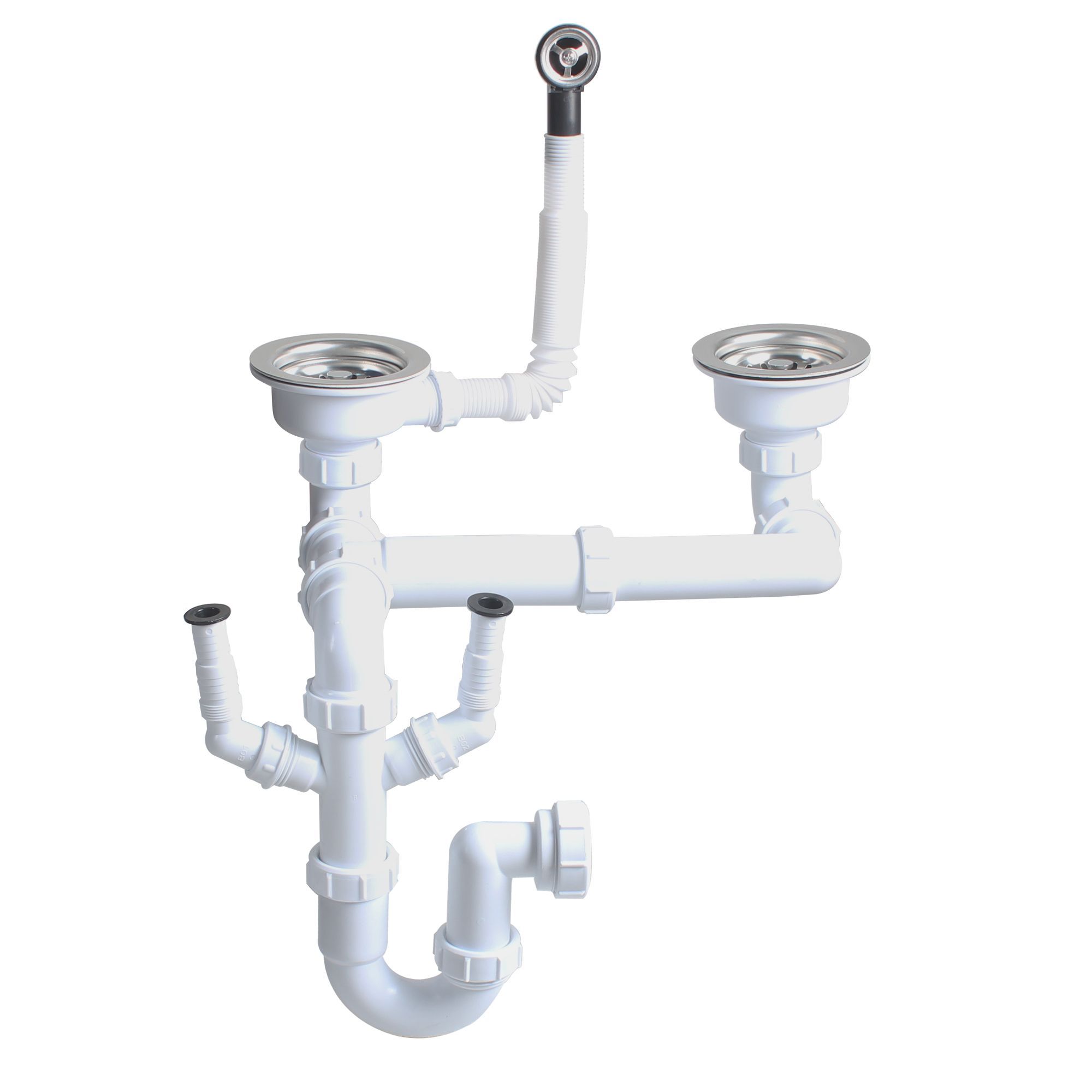 Cooke & Lewis 1.5/2 bowl Pack B waste, overflow & plumbing kit, (Dia)43mm