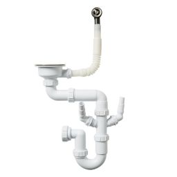 Cooke & Lewis 1 bowl Pack A waste, overflow & plumbing kit, (Dia)36mm