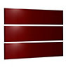 Cooke & Lewis 3 drawer Gloss burgundy Drawer front pack