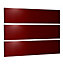 Cooke & Lewis 3 drawer Gloss burgundy Drawer front pack