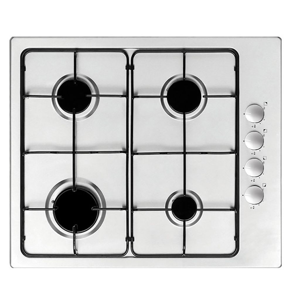 Cooke & Lewis 4 Burner Stainless steel Gas Hob, (W)580mm DIY at B&Q