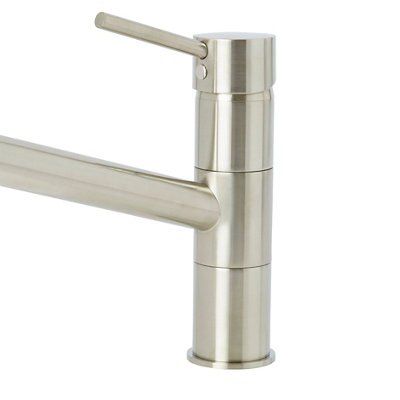 Cooke & Lewis Acroy Nickel effect Kitchen Monobloc Tap