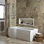 Cooke & Lewis Adelphi Acrylic Left-handed P-shaped Shower Bath (L)1495mm (W)800mm