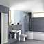 Cooke & Lewis Adelphi Acrylic Left-handed P-shaped Shower Bath (L)1495mm (W)800mm