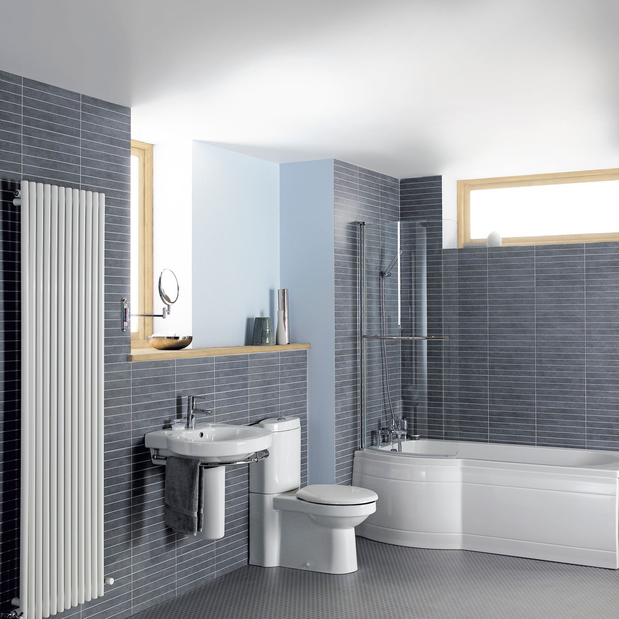 Cooke & Lewis Adelphi Curved 1 Panel Bath screen