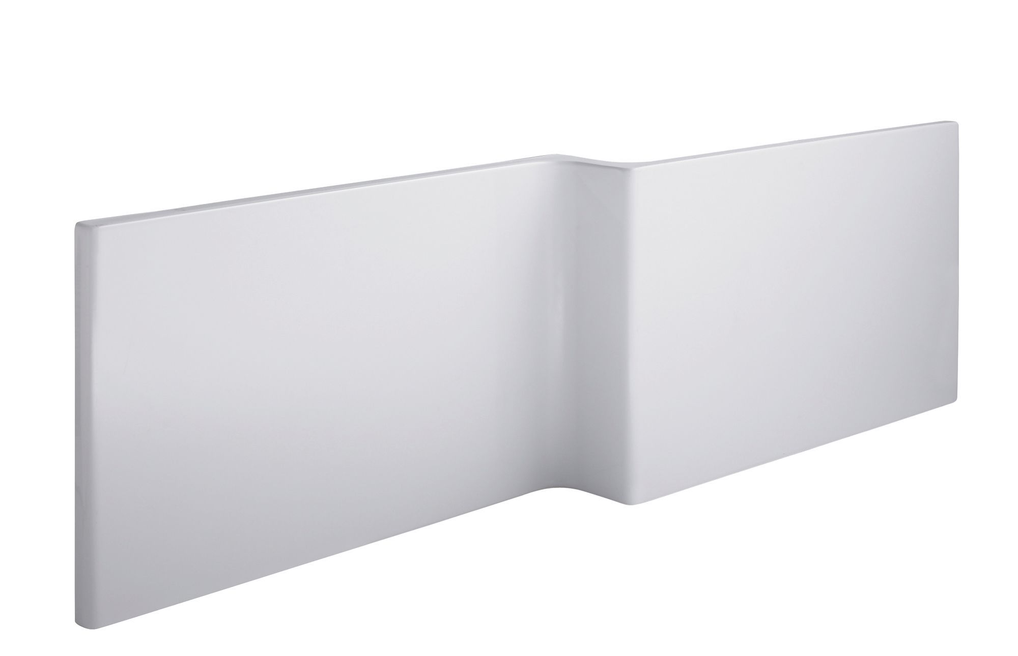 Cooke & Lewis Adelphi Gloss White Left-handed L-shaped Front Bath panel ...