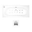 Cooke & Lewis Adelphi White L-shaped Shower Bath, panel, screen & air spa set with 12 jets