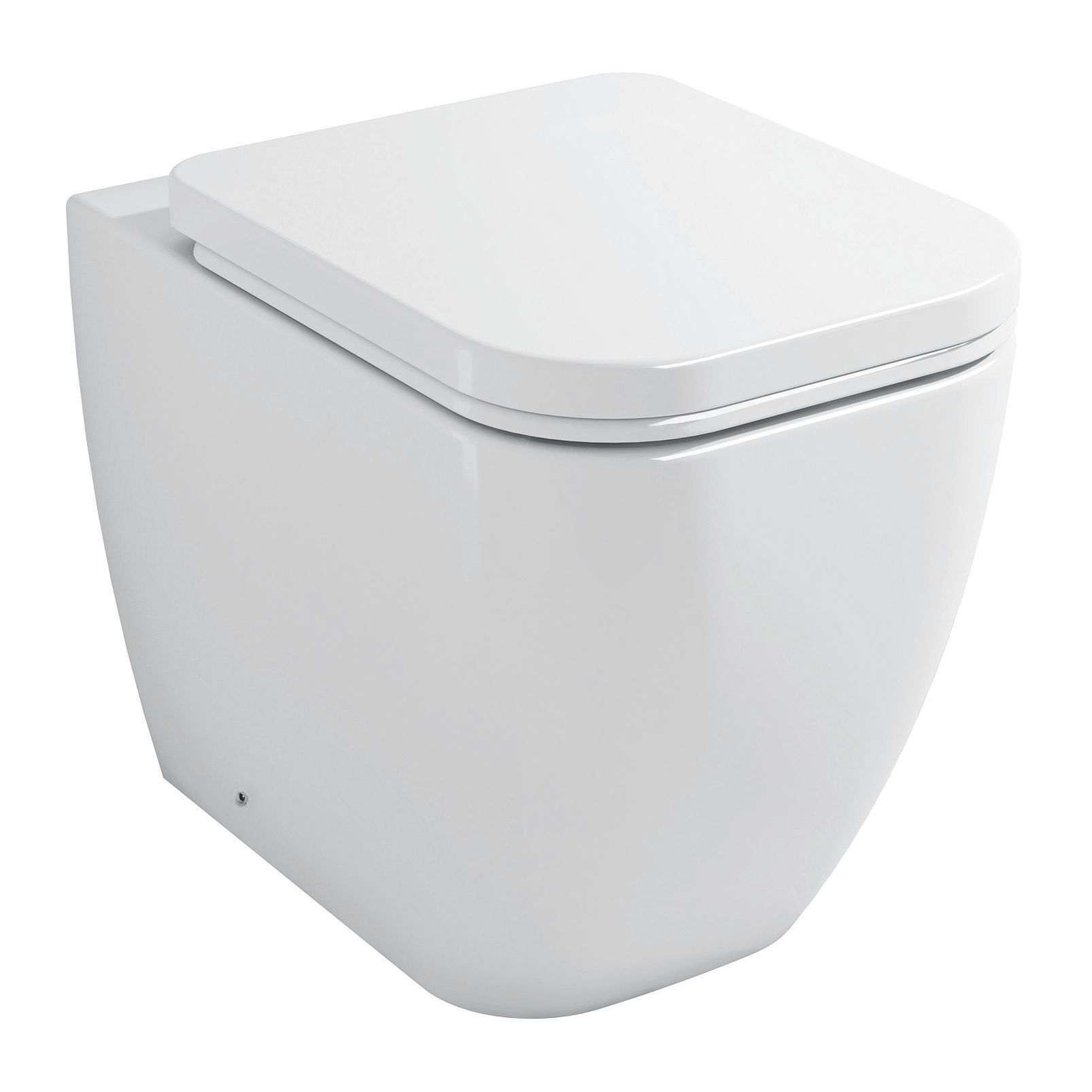 Cooke & Lewis Affini White Back to wall Toilet with Soft close  