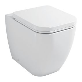 Cooke & Lewis Affini White Back to wall Toilet with Soft close seat