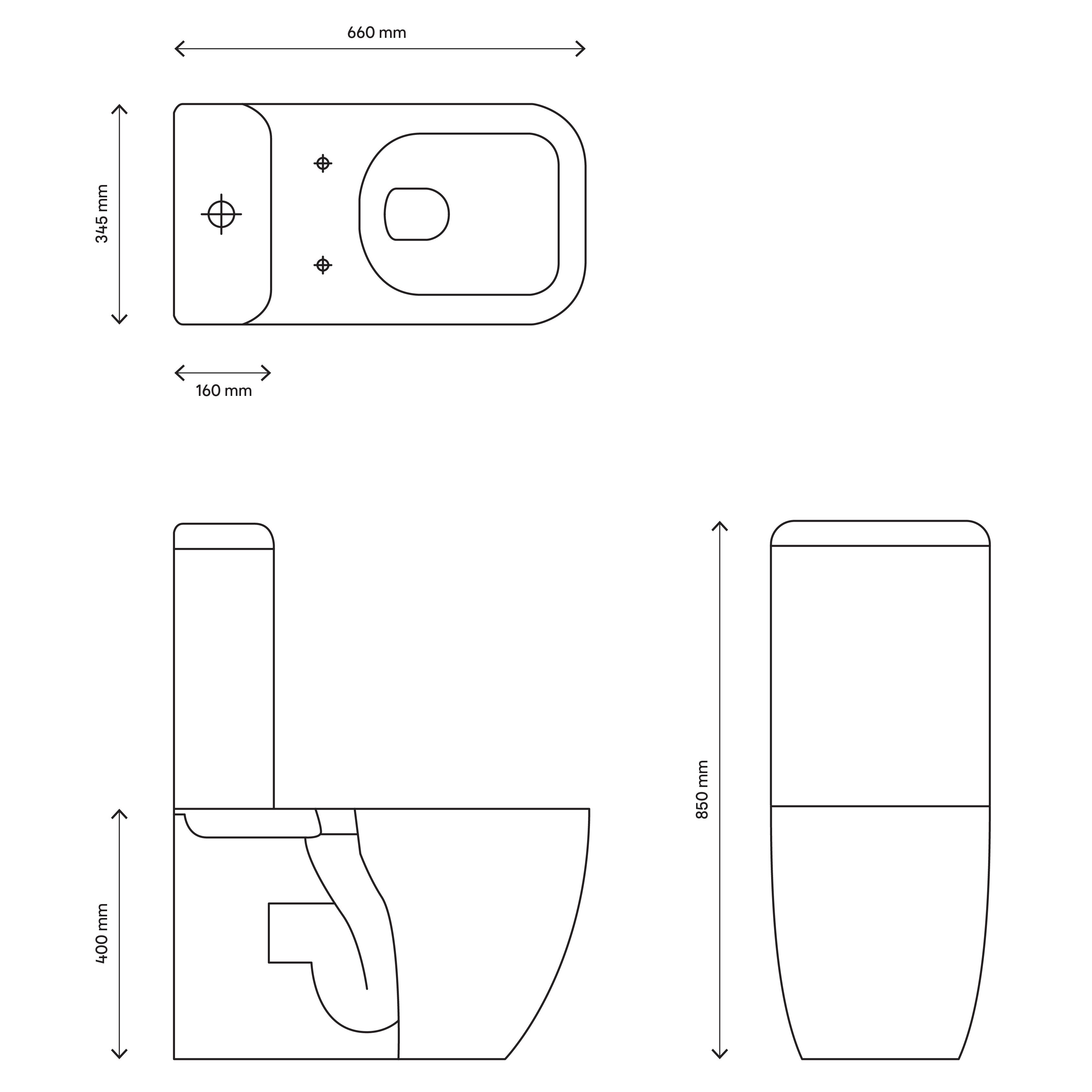 Cooke & Lewis Affini White Close-coupled Toilet Soft close seat