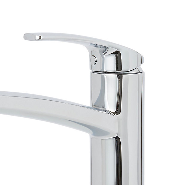 Cooke  &  Lewis Cooke & Lewis Akaka Chrome effect Kitchen Top Lever Tap 3663602930167 