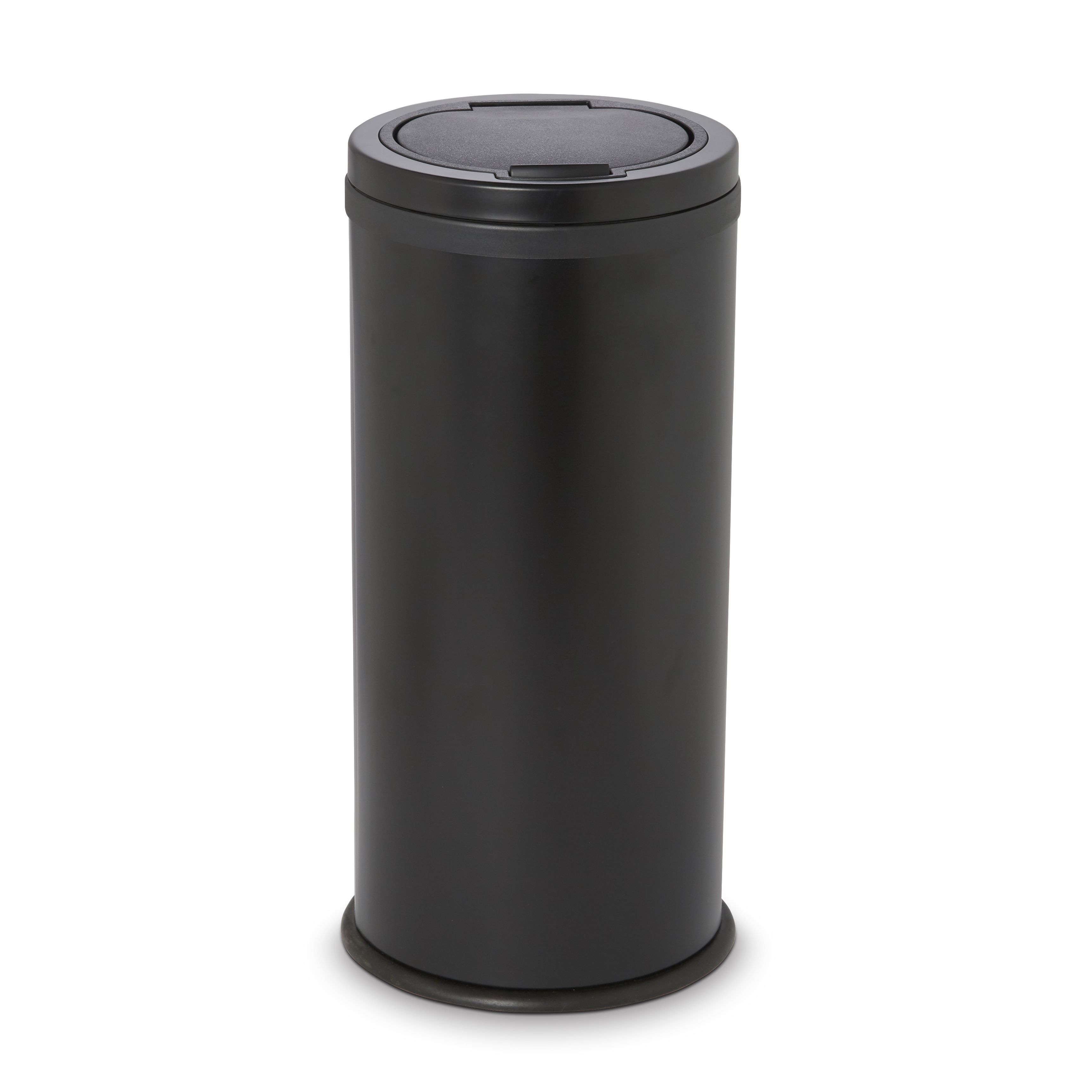 Cooke & Lewis Allium Black Metal Touch Bin - 30L