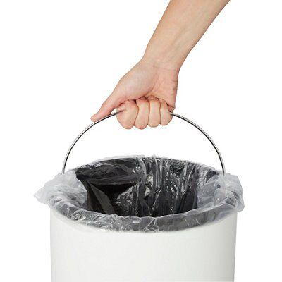 Cooke & Lewis Allium White Metal Touch Bin - 30L