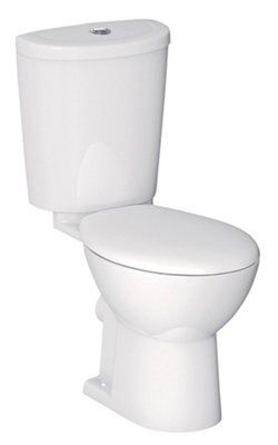 Cooke & Lewis Alonso White Close-coupled Toilet, basin & tap pack
