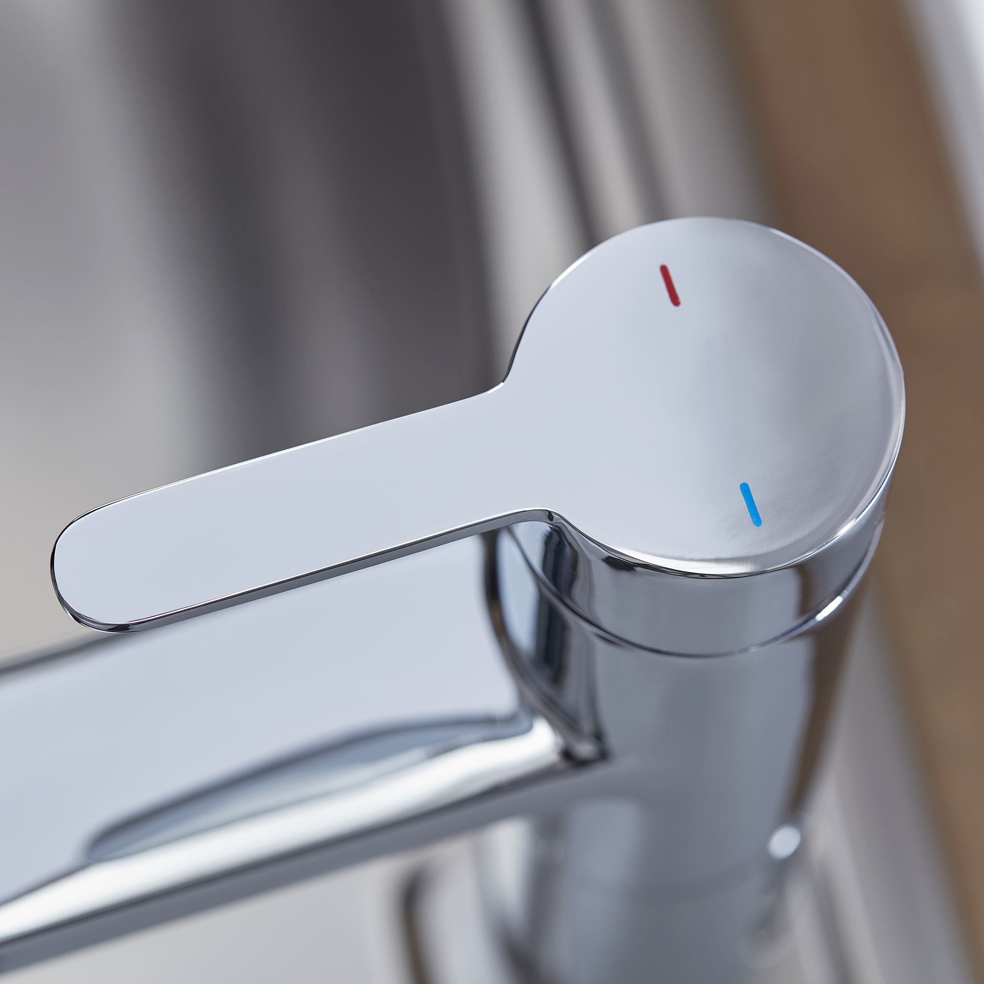 Cooke & Lewis Alysa Chrome effect Kitchen Top lever Tap