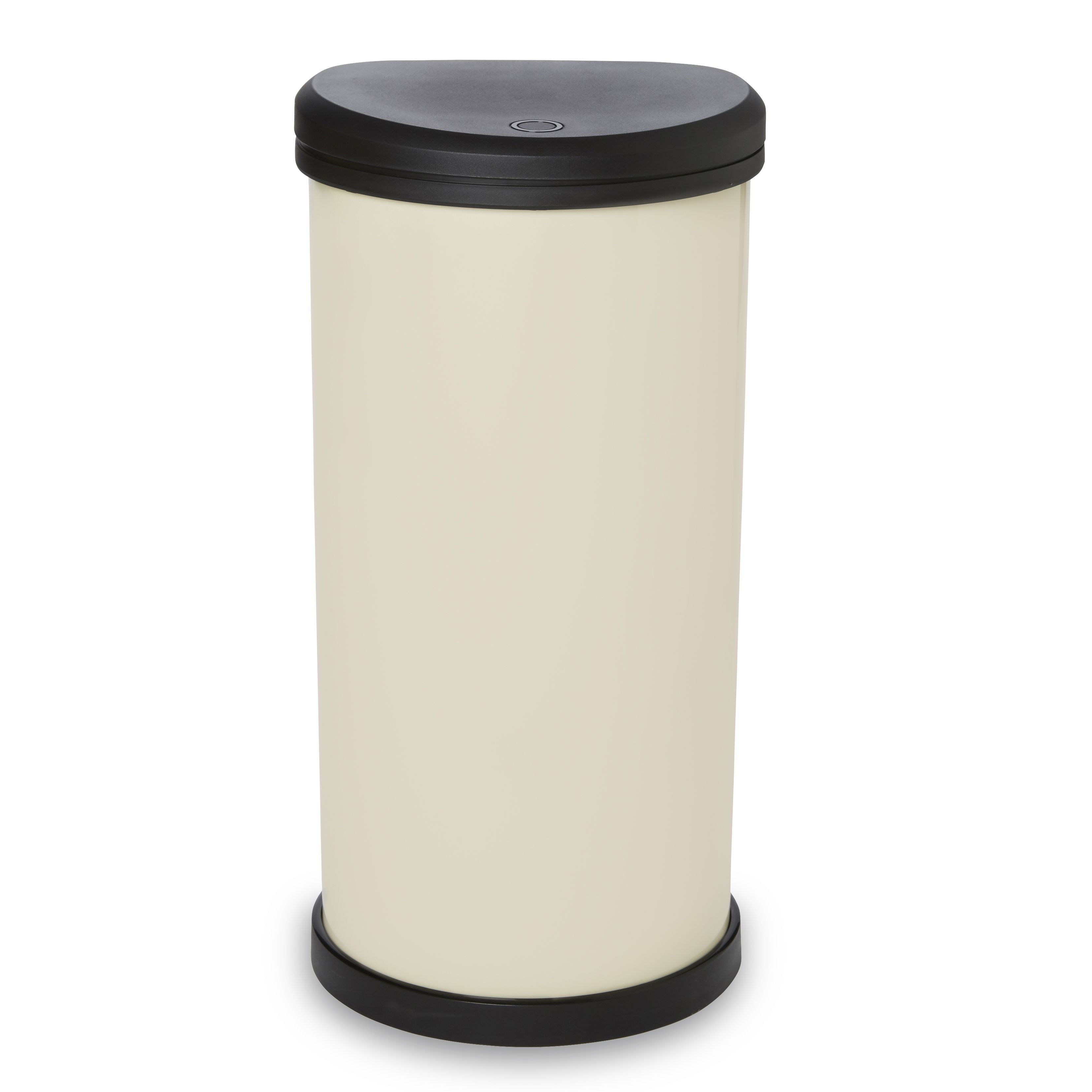 Cooke & Lewis Amphora Cream Plastic Bin - 40L